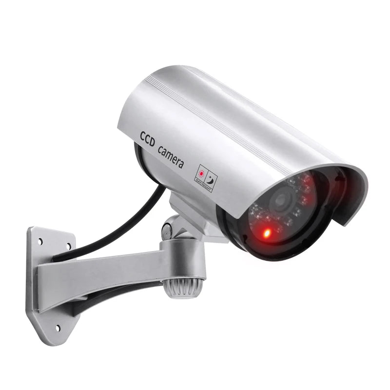 Creative Fake Bullet Camera Plastic Dummy CCTV Camera With Red Flashing Led Power Via AA Battery Surveillance Security System Vue