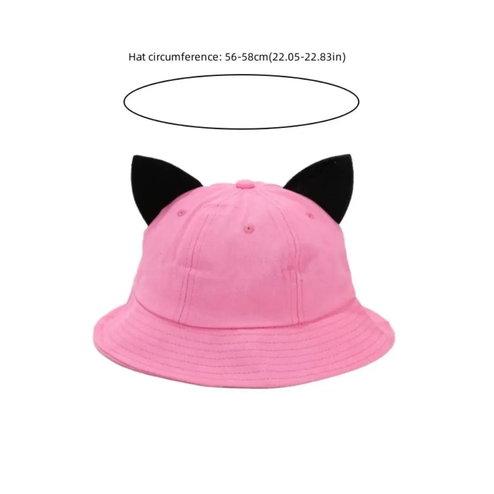 Fashion Cotton Cat Ears Hat Cute Ear Breathable Fisherman Sun