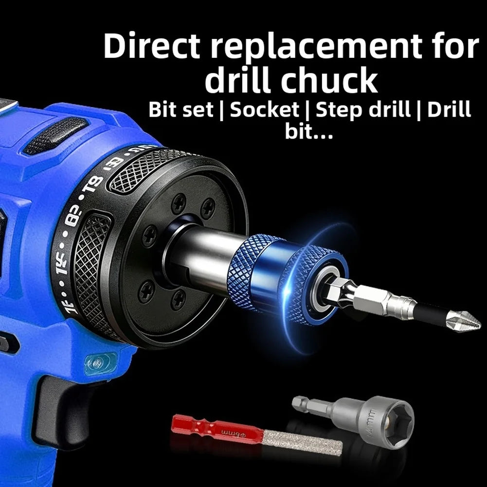 3-Pack 3/8" Hex Quick-Release Drill to Driver Adapter Set Drill Adapter Set Vue
