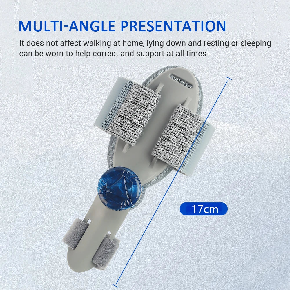 Silicone Foot Pad Adjustable Toe Belt for Bunion Hallux Valgus 180° Rotation with Elastic Straps & Silicone Pad Vue