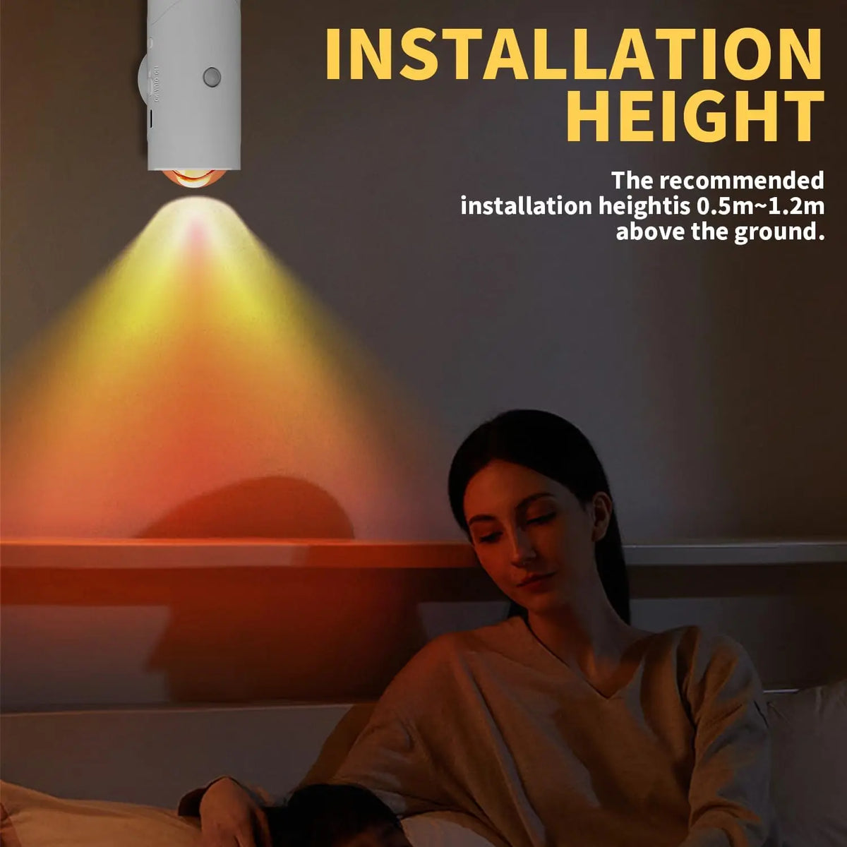 1-20PC Magnetic RGB Color Changing Night Light Smart Motion Sensor Rechargeable Wall Lamp for Garden Hallway Stairs Nursery Room Vue