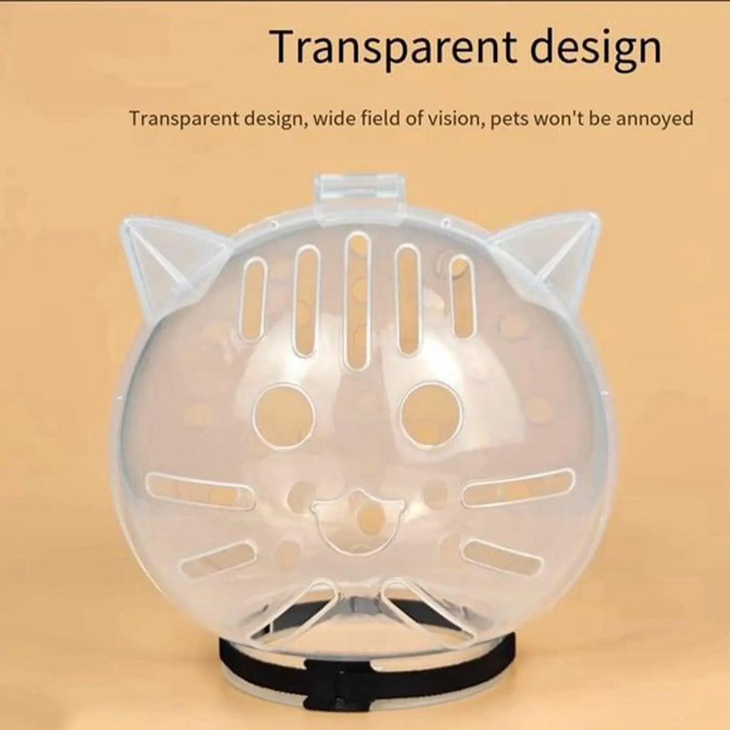 S/L Cat Bubble Muzzle Transparent Space Cat Headcover Breathable Pet Cat Mask, Anti-Scratch & Anti-Bite Comfortable For Cats Vue