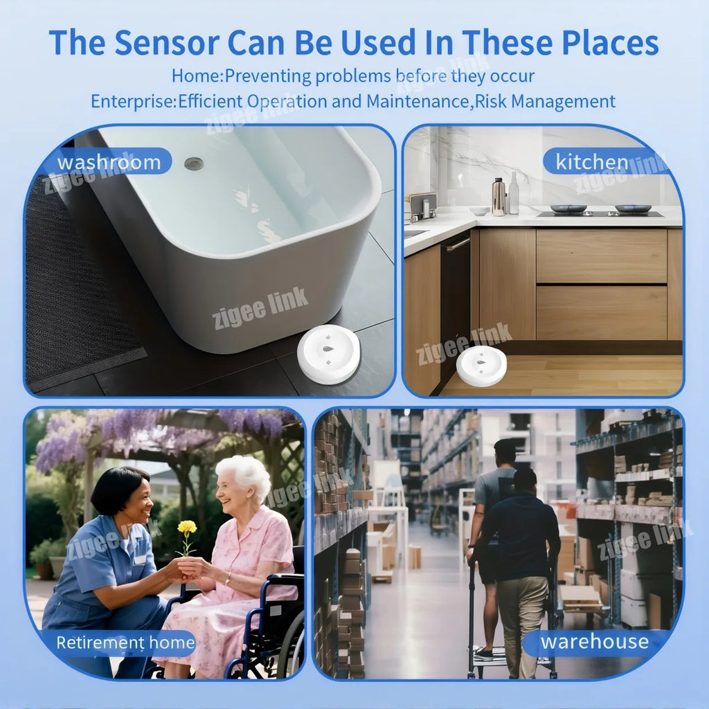 Zigbee 3.0 Water Sensor Flood Leak Detector Alarm Water Leakage Monitoring Smart Life Control Work With Tuya Alexa Vue