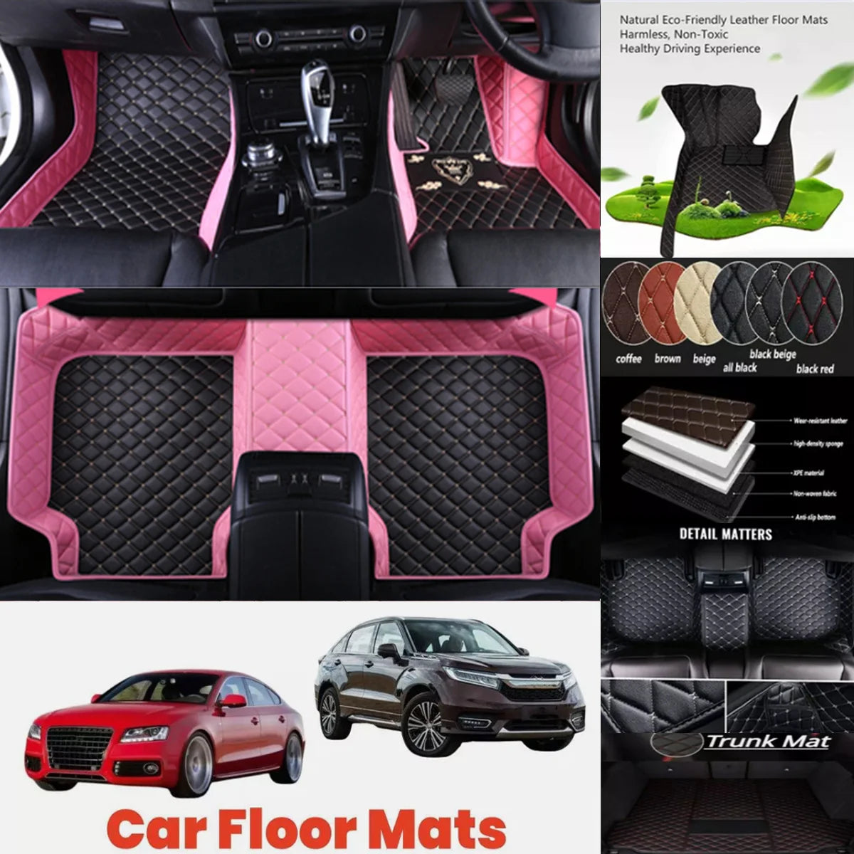 Custom 3D PU Leather Floor Mats for BMW 7 Series Car Floor Mats Vue