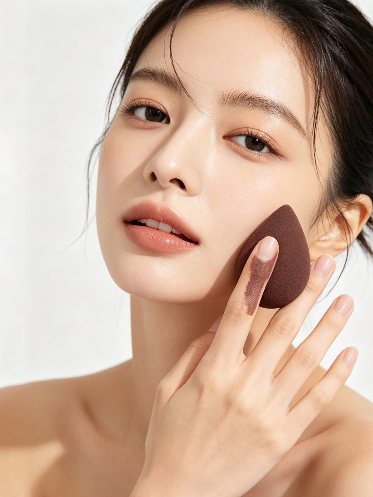 1/3/4pcs Brown Makeup Sponge Set, Super Soft Wet & Dry Dual-Use Foundation Puff, Travel Essentials Cheap Bulk Beauty Tools Vue