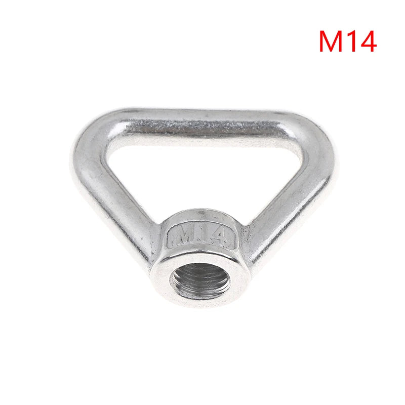M8 M10 M12 M14 M16 M20 M24 304 Stainless Steel Triangle Lifting Eye Nut Trapezoid Thread Rings Fit For Handle Bolts Vue A4
