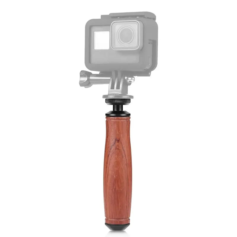 Hot-Wooden Handle Camera Grip Stabilizer Handgrip With 1/4 Inch Screw Port Universal DSLR Mirrorless Cage Side Handle Vue