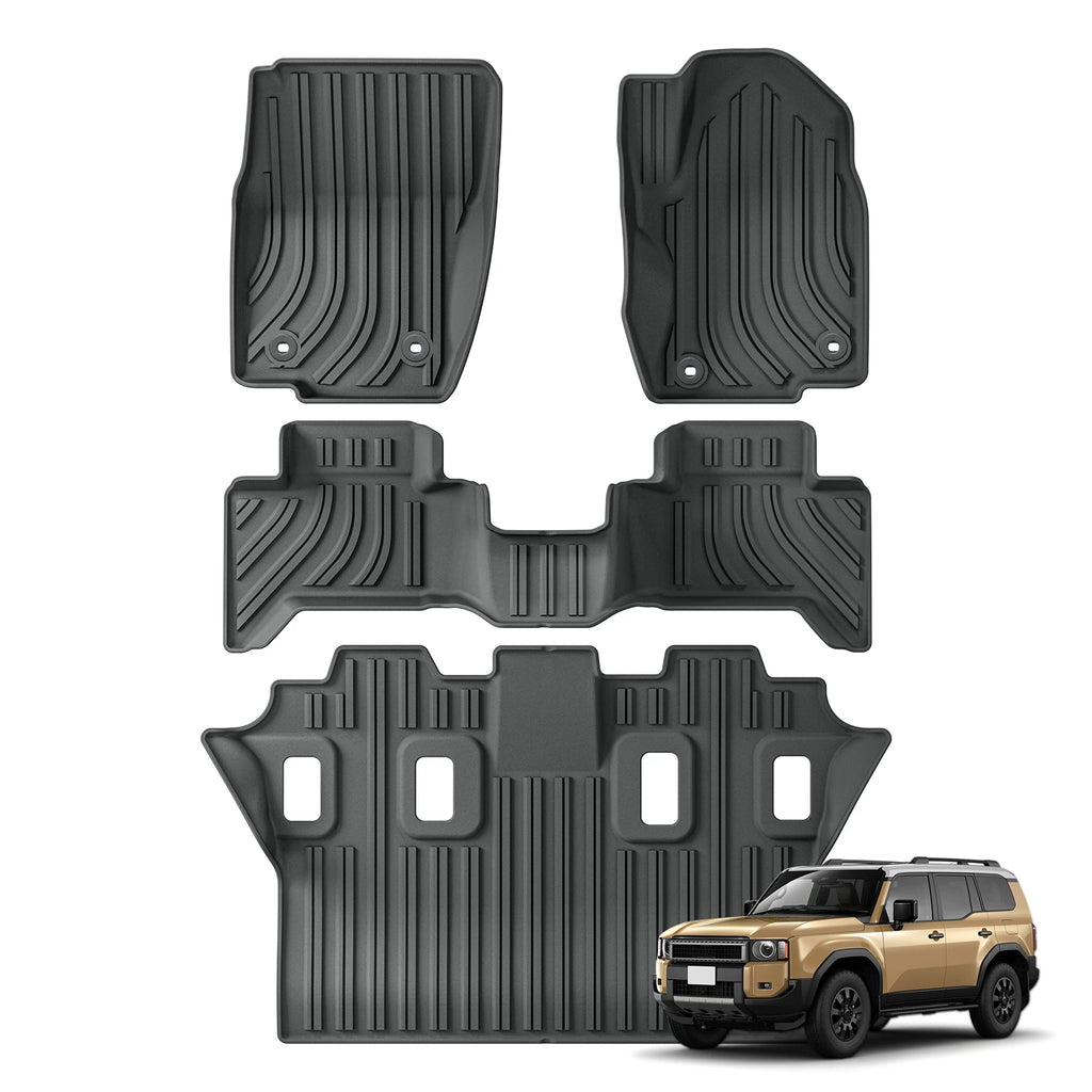 Smabee Right Drive for Toyota Land Cruiser Prado J250 7seat Fuel 2024 Car Floor Mats Trunk Pad TPE 3D Foot Mat Accessories Vue