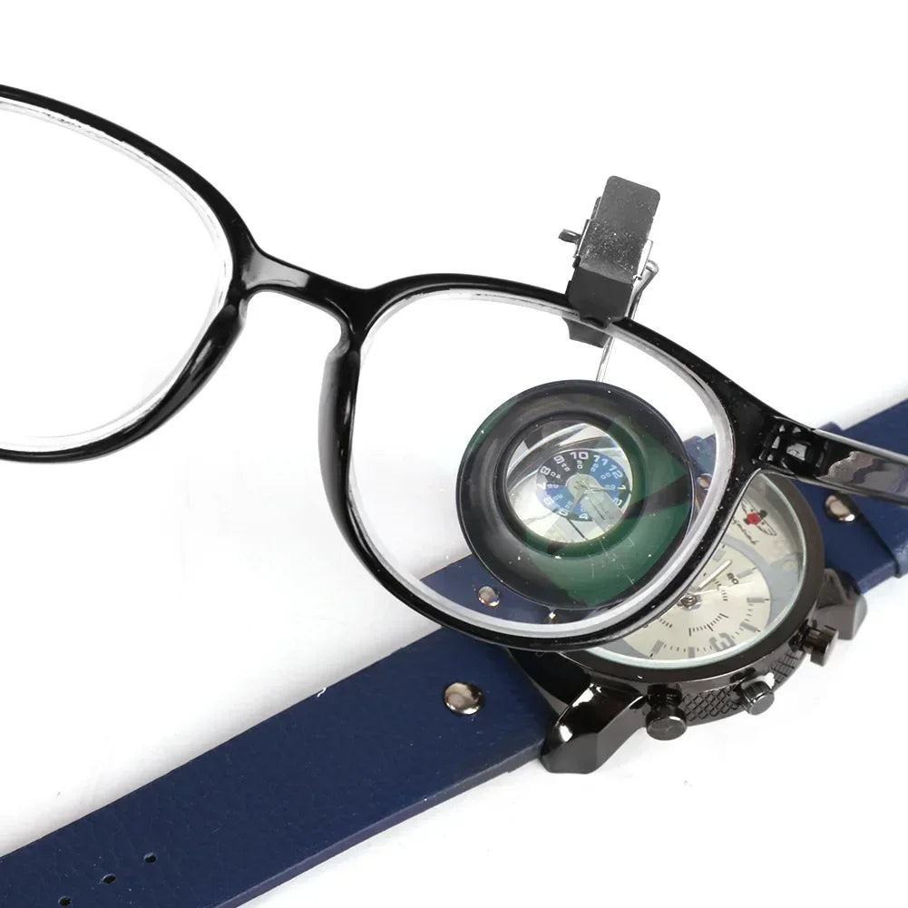 5X 10X 20X Eyeglass Magnifier Clip-On Eye Loupe Magnifying Lens Portable Eyepiece Process Operation Watchmakers Repair Tool Vue