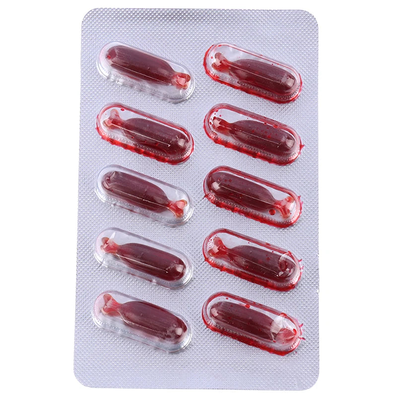 Fake Blood Pill Vampire Toy Capsules Horror Funny Halloween Prank