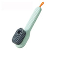 Multifunction Cleaning Shoe Brush Soft Automatic Liquid Shoe Brush Long Handle Clothes Soap Brush With Hook Clean Tool Vue Green
