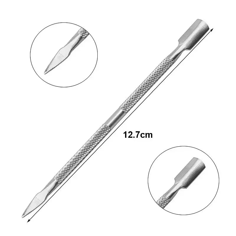 Remover Stainless Steel Double For Pedicure Dead Skin -ended Cuticle Pusher Push Manicure Nail Art Cleaner Care Tool Vue M269 JTGZ-3