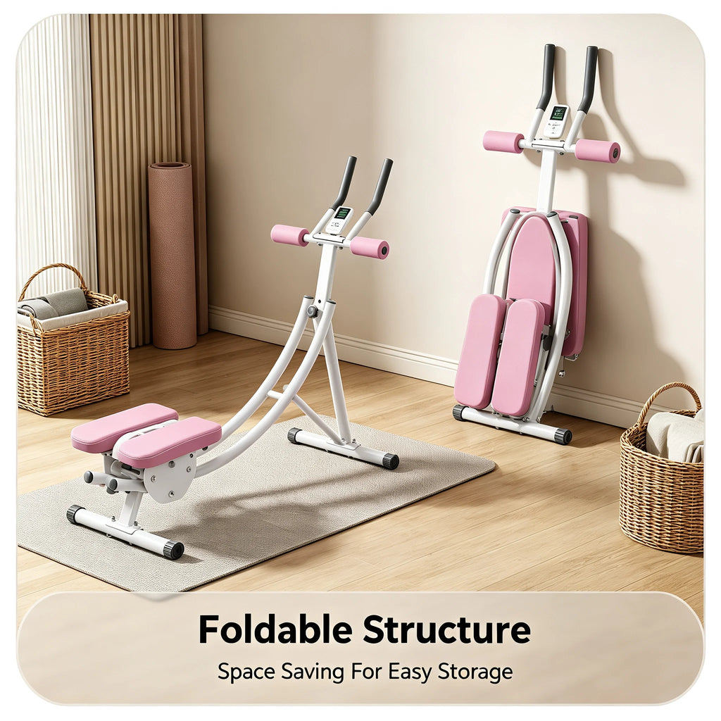 Foldable Ab Trainer Machine with LED Display, 3-Level Adjustable Ab Trainer Machine Vue