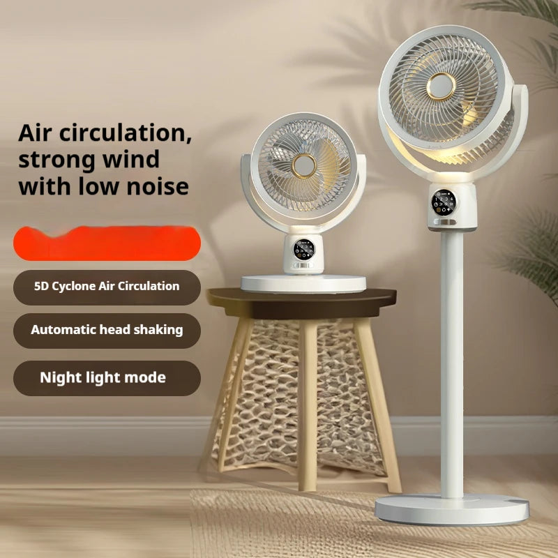 Household Retractable Air Circulation Fan Swiveling Floor Electric Vue