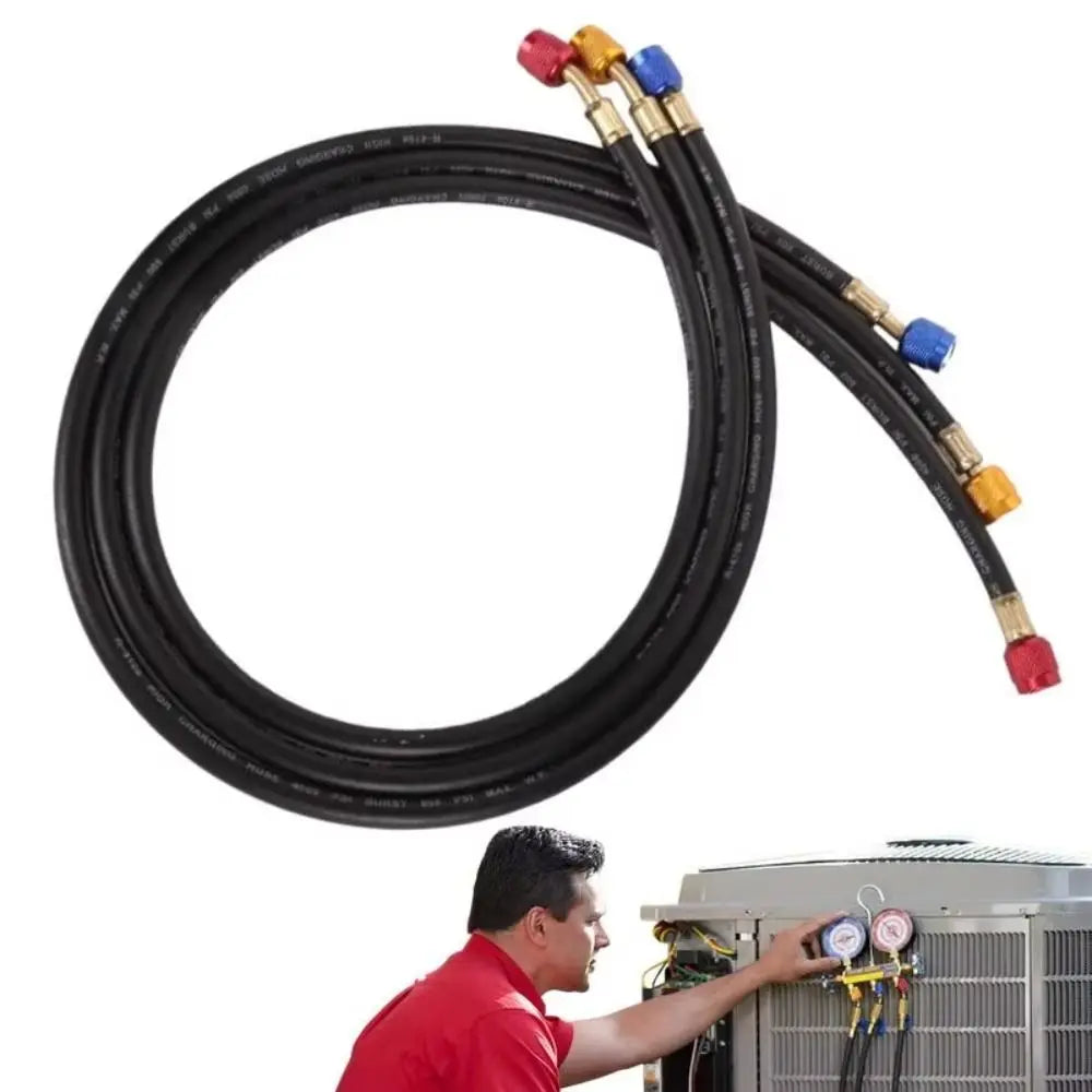 Rubber Charging Hose Set Fluorinated Tubes Fluoridation Detection High Pressure Charging Hose 800psi Max Pressure Vue
