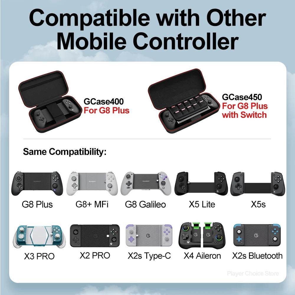 GameSir G8 Plus Carrying Case G8 Galileo X5 Lite X5s G8+ MFi Controller Bag for X3 PRO X2s Type-C X4 Aileron Mobile Gamepads Box Vue
