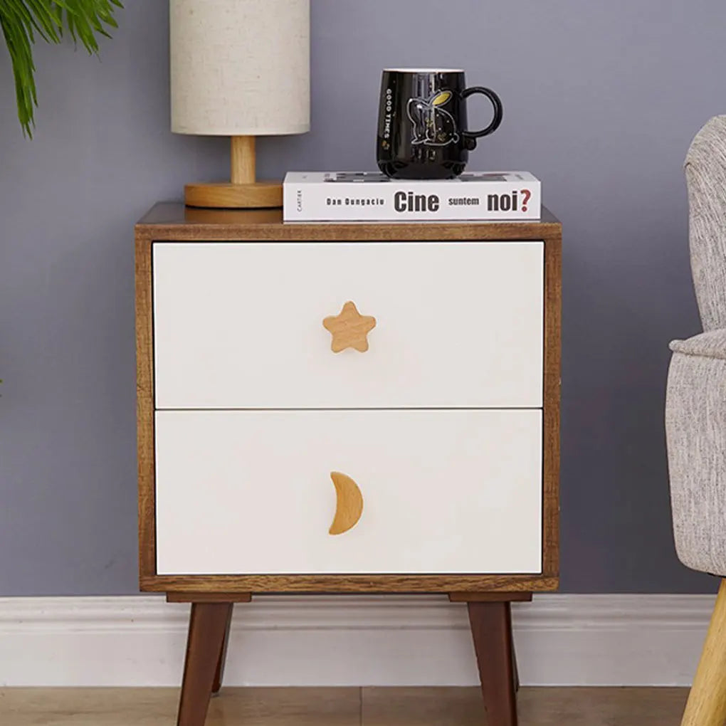 Wood Heart Shape Furniture Handles Moon Drawer Wooden Knobs Star Cloud Children Decoration Cabinet Wood Pulls Vue