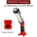 Portable Camping Light Outdoor Flashlight for Milwaukee 18V Battery Rechargeable LED Work Light for Workplace Emergency Lighting Vue For Milwaukee