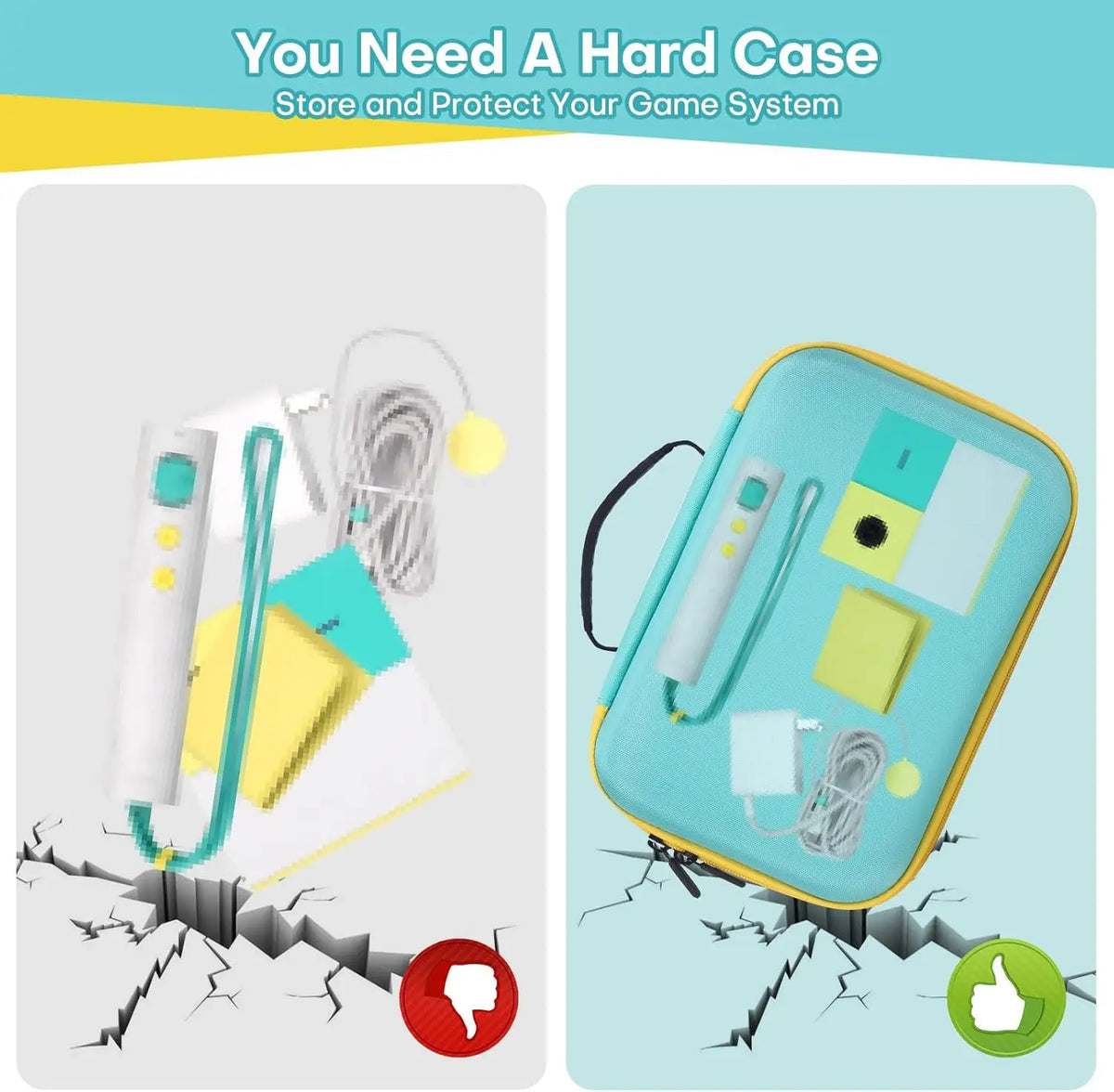Travel Storage Case Compatible with Nex Playground Game System, For Indoor Family Game Console and Accessories Vue