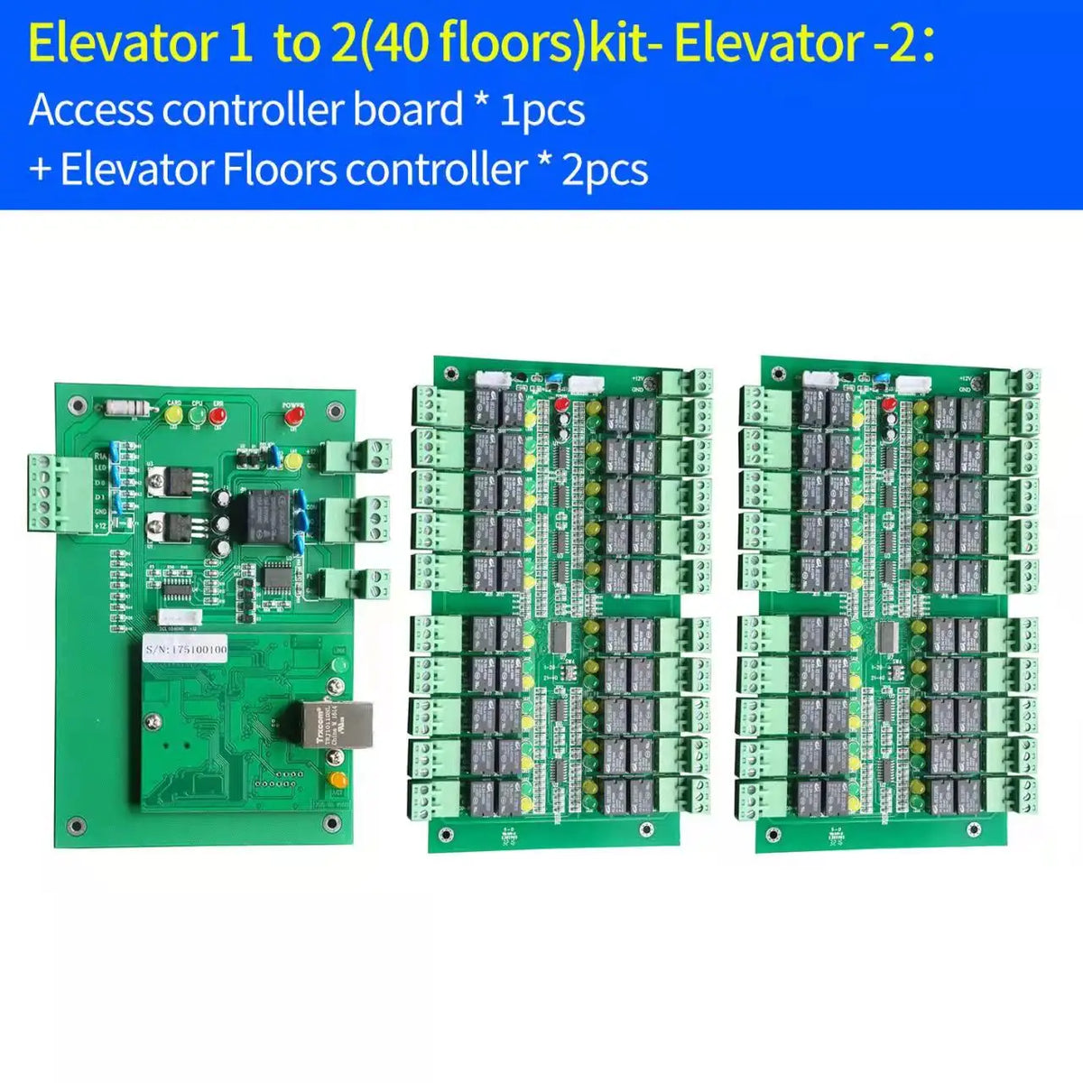 TCP/IP 20 / 40 Doors Electric Express Cabinet Locker Controller Board and Elevator ACU Access Control lift Floor Interface Kit Vue Elevator-40 floors