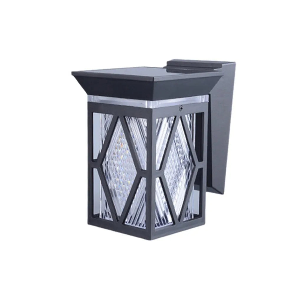 IP54 Rating Solar Wall Lights 3 Color Lights Waterproof Intelligent Wall Sconce Round/Square Remote Control LED Solar Lamp Porch Vue Square