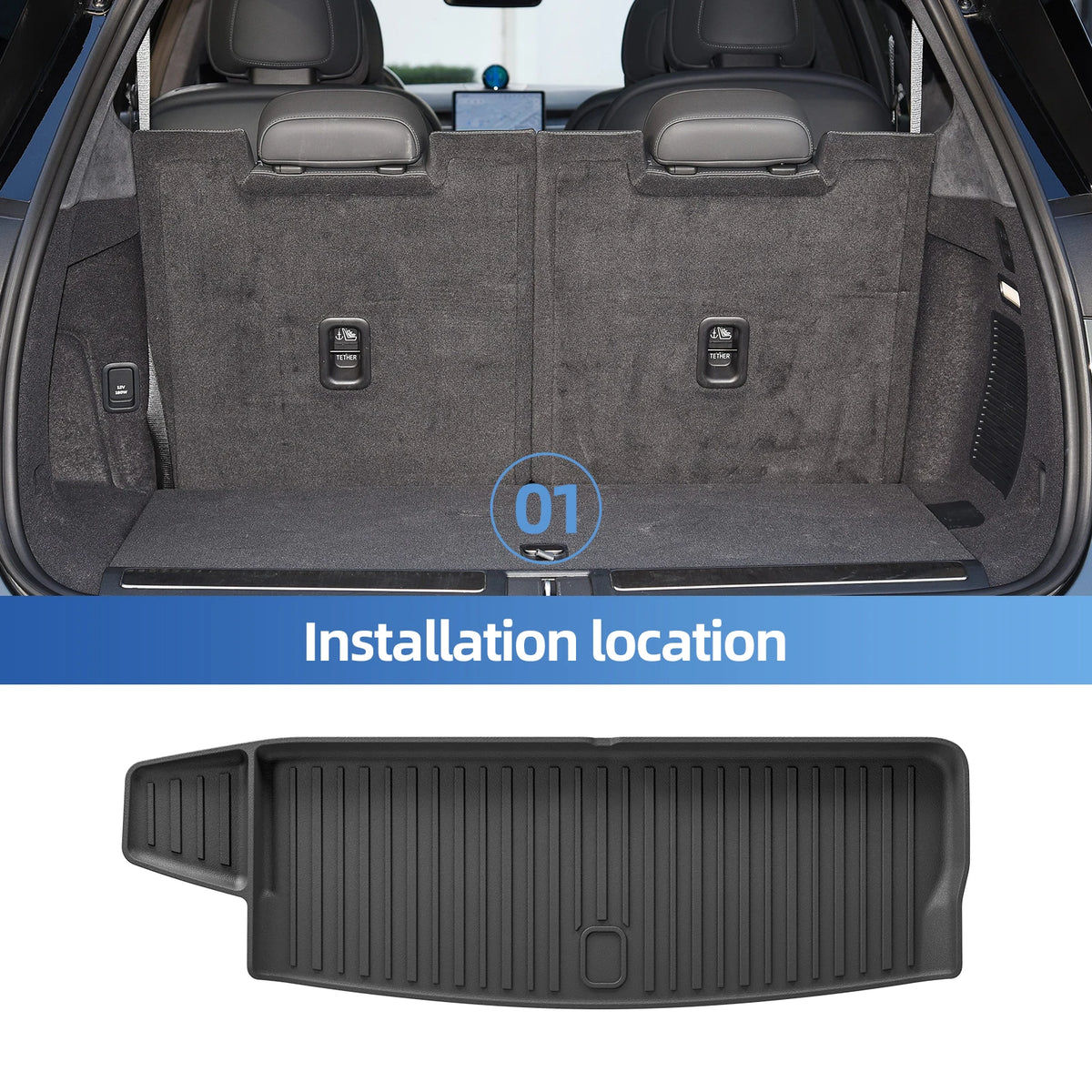 Smabee Left Drive for NIO EL8/ES8 6Seats No Fridge 2023-2024 TPE 3D Car Floor Mats Trunk Pad Foot Mat Interior Accessories Vue