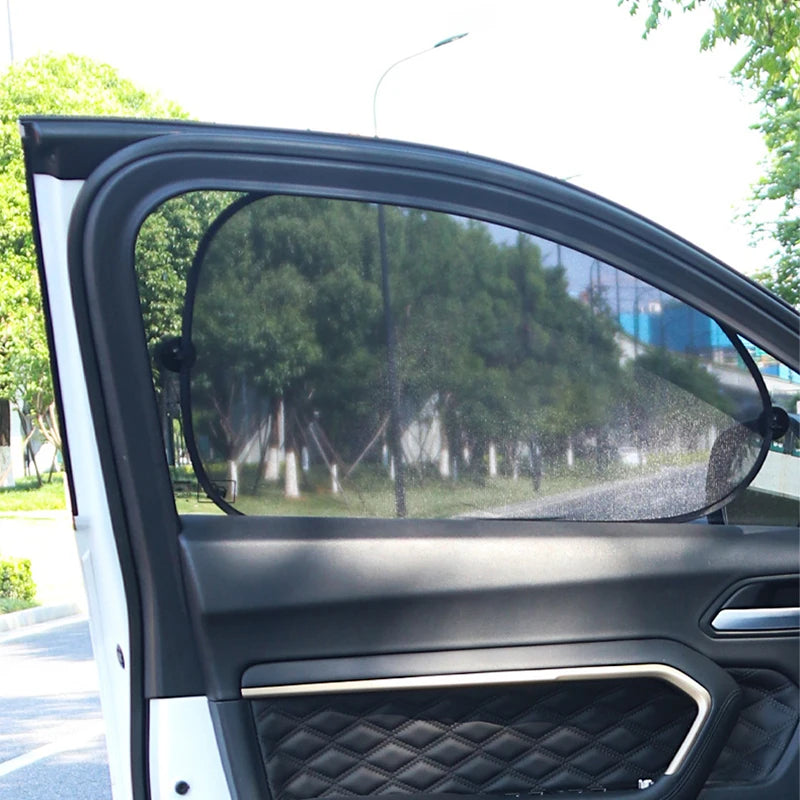 SEAMETAL Car Side Window Sun Shade Curtain Suction Cup Sun Protection Cover Car Window Curtains Sunshade Summer UV Blocking Film Vue