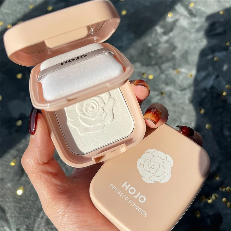 Camellia Face Base Pressed Powder Makeup Matte Shimmer Fix Palette Concealer Contour Nude Compact Cosmetics With Puff Vue
