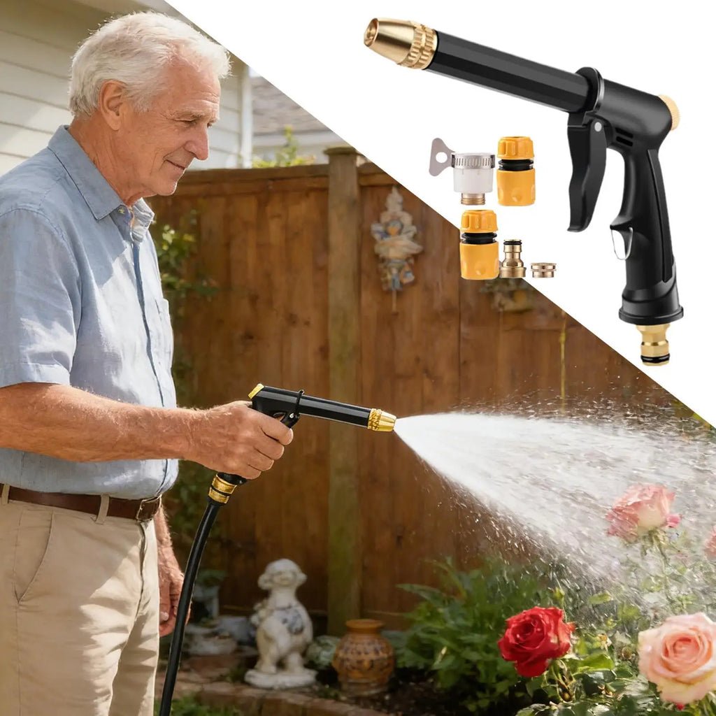Portable Car Washer Handheld Powerful 360 Degree Rotation Tool with 5 Adapters High Pressure Cleaner for Home Car Motorcycles Vue