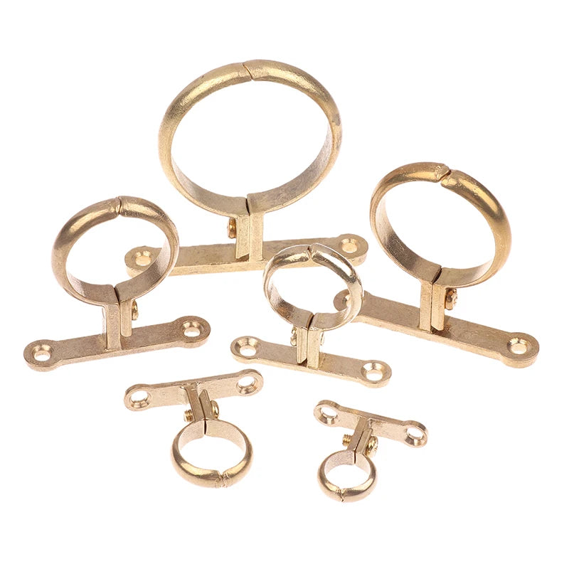 1PCS Fit 15 22 28 35 42 54MM OD Brass Pipe Clip Wall Mounted Pipe Support Bracket Clip Support Fixed Plumbing Water With Base Vue