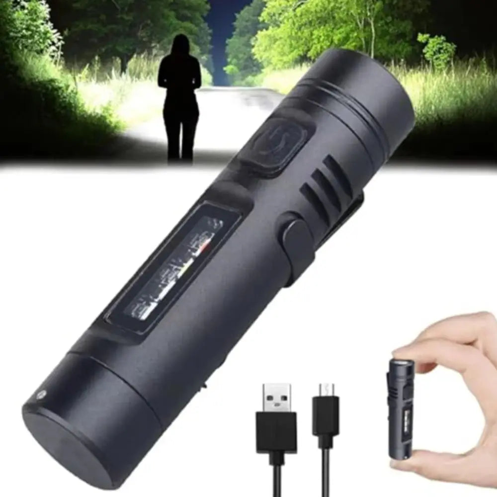 Bright LED Rechargeable LED Torch Bright 3 Modes Battery Flashlight Tiny Multi-Functional LED Flashlight Fishing Vue