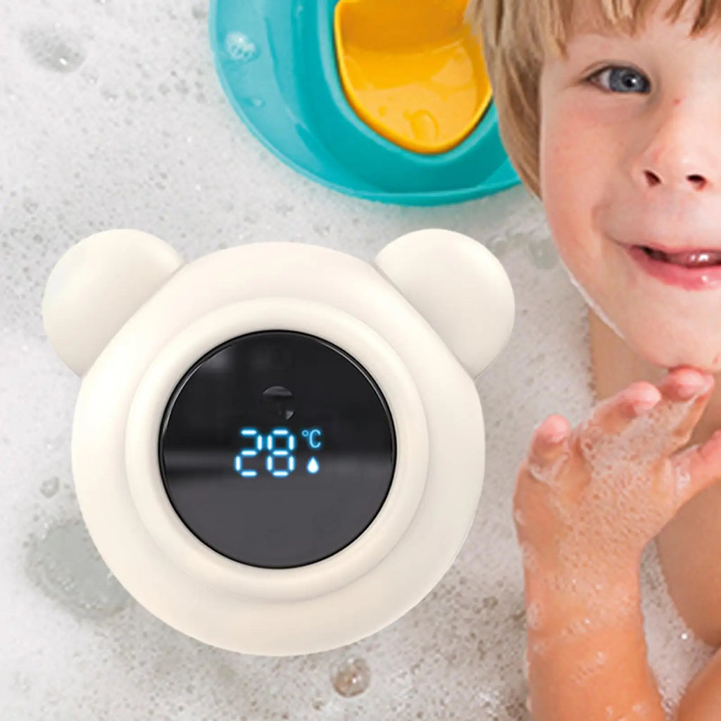 7.5x3x8cm Safe Baby Bath Water Thermometer with LED Display Bathtub Temperature Tool for Toddler Nursery Pediatric Indoor Travel Vue