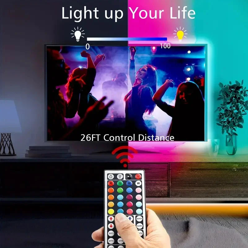 RGB LED Strip Light SMD 5050 with USB Remote And APP Control Flexible Tape Diode Ribbon for TV Backlight Living Room Bedroom Vue