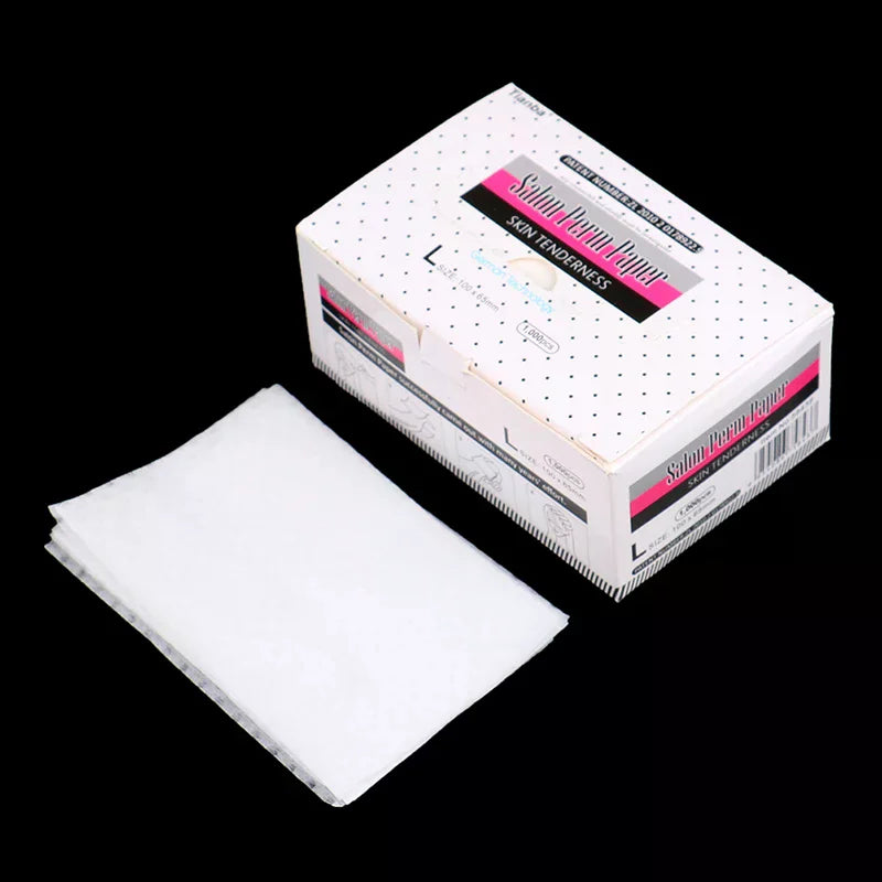1000Pcs Disposable Perm Paper Professional Home DIY Hair Curling Paper Perming Hair Salon Permeable Resistant Soaking Perm Paper Vue