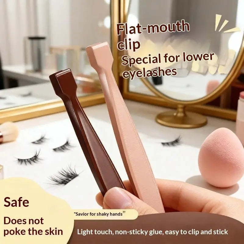 Makeup Tool Lash Applicator Tool Eyelash Cluster Non Slip Applicator Tweezers For Travel Salon Separating Vue