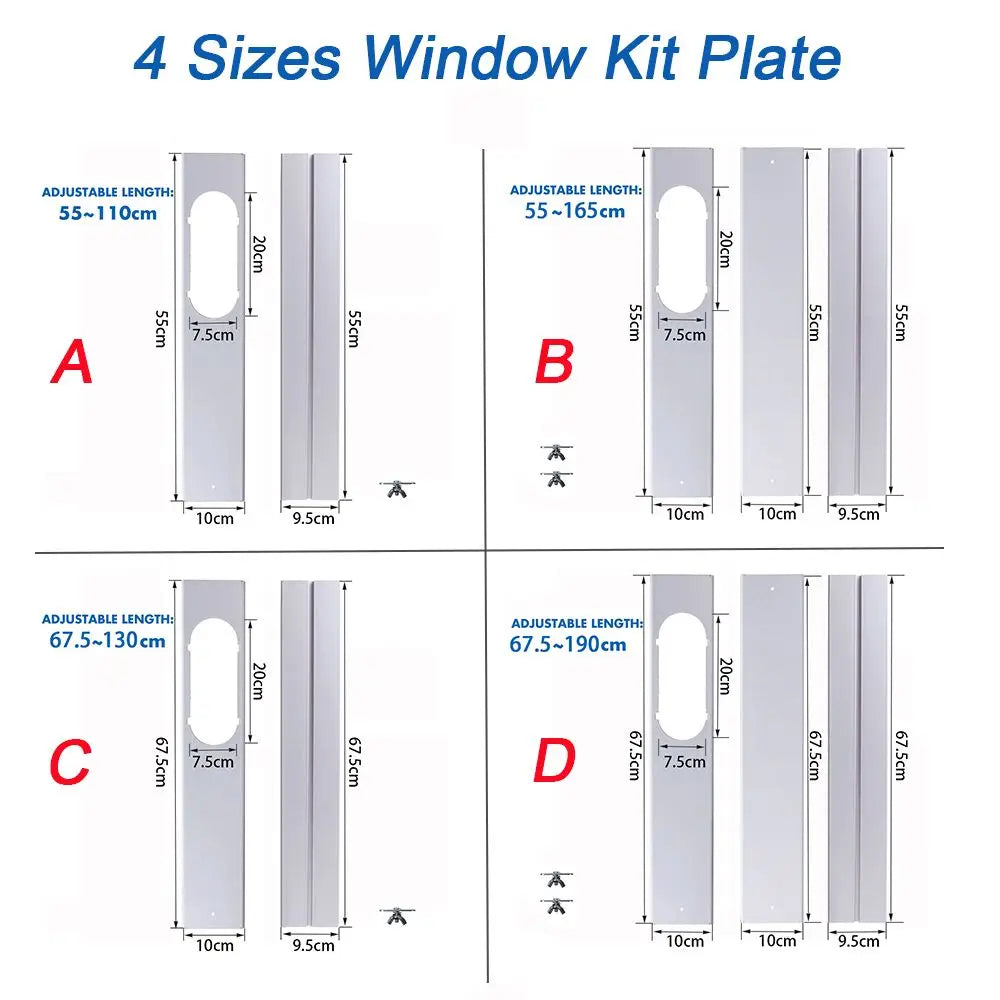 Newest Portable Window Slide Plate Adjustable Adaptor Wind Shield
