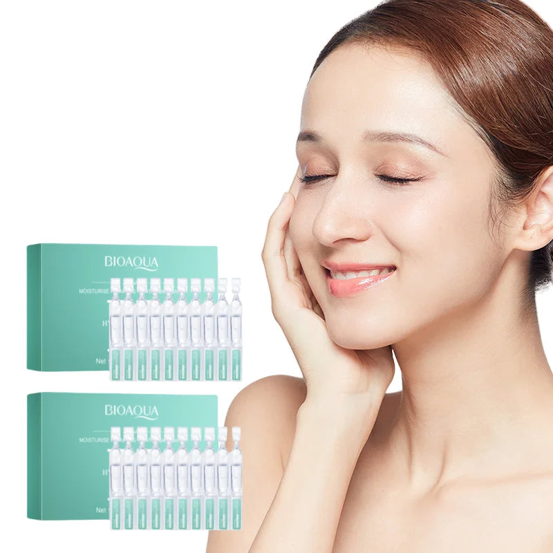 60Pcs/2 Boxes - Hyaluronic Acid Essence, Containing Hyaluronic Acid, Glycerin and Other Skin-Beneficial Ingredients, Fresh and m Vue