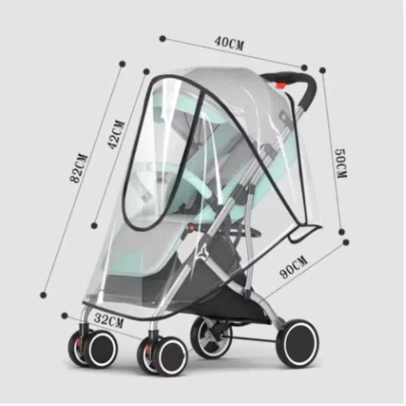 vvocci Season Waterproof For Transparent Prams Waterproof Rain Universal CoverPram Accessories Dust Open Zip Umbrella Rainy Vue