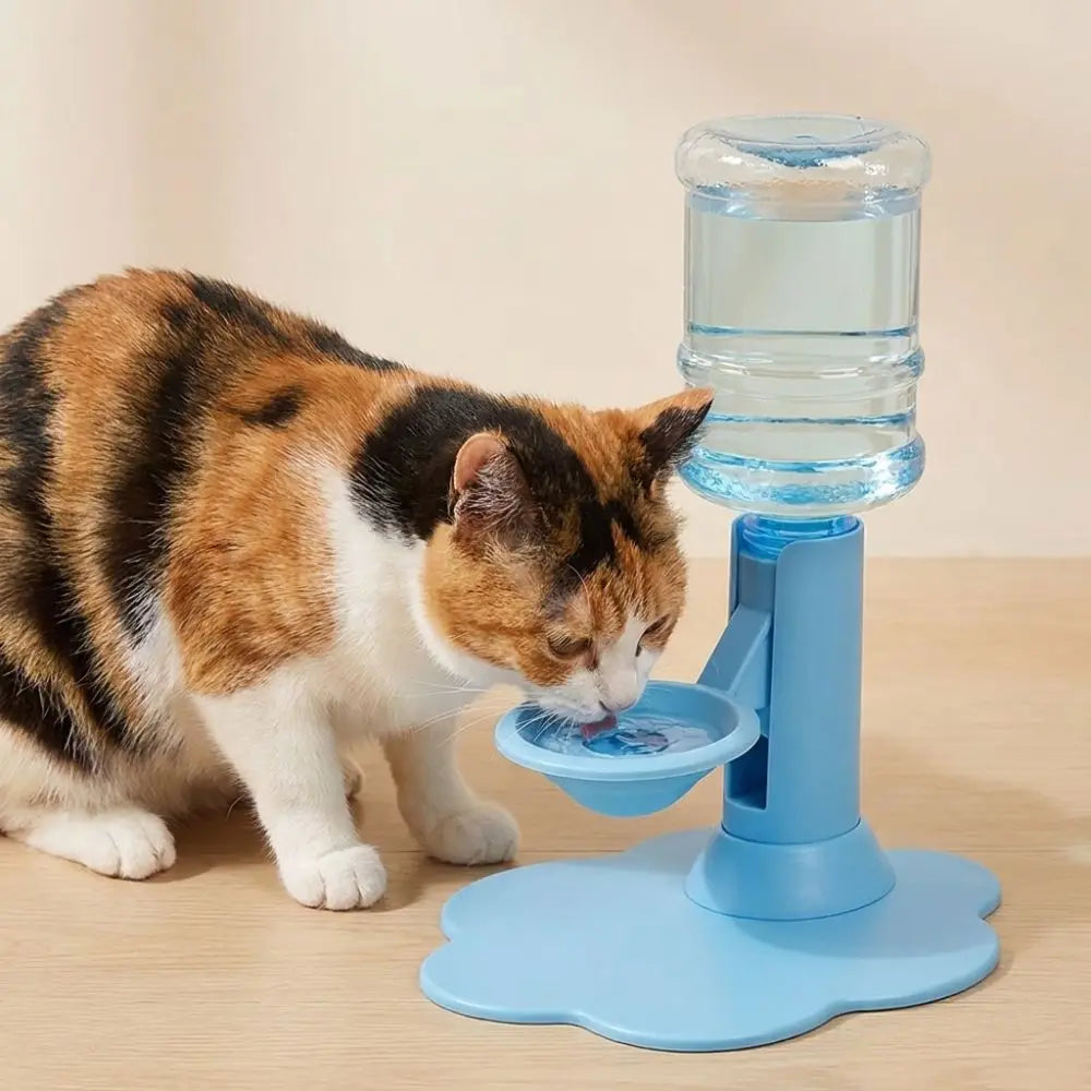 Adjustable Height Automatic Cat Water Dispenser Leak Proof Non-Slip Pet Water Bowl Suction Cup Anti Tipping Stable Wide Base Vue