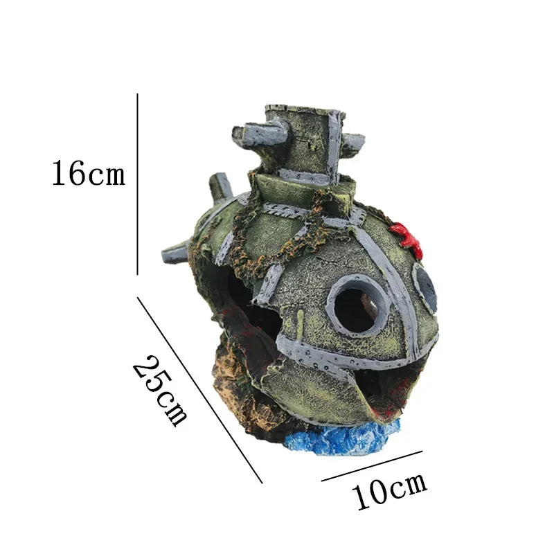 Resin Aquarium Ornaments Decorations Artificial Whale Cave Landscaping Accessories For Fish Tank Aquarium Decoration Background Vue 01