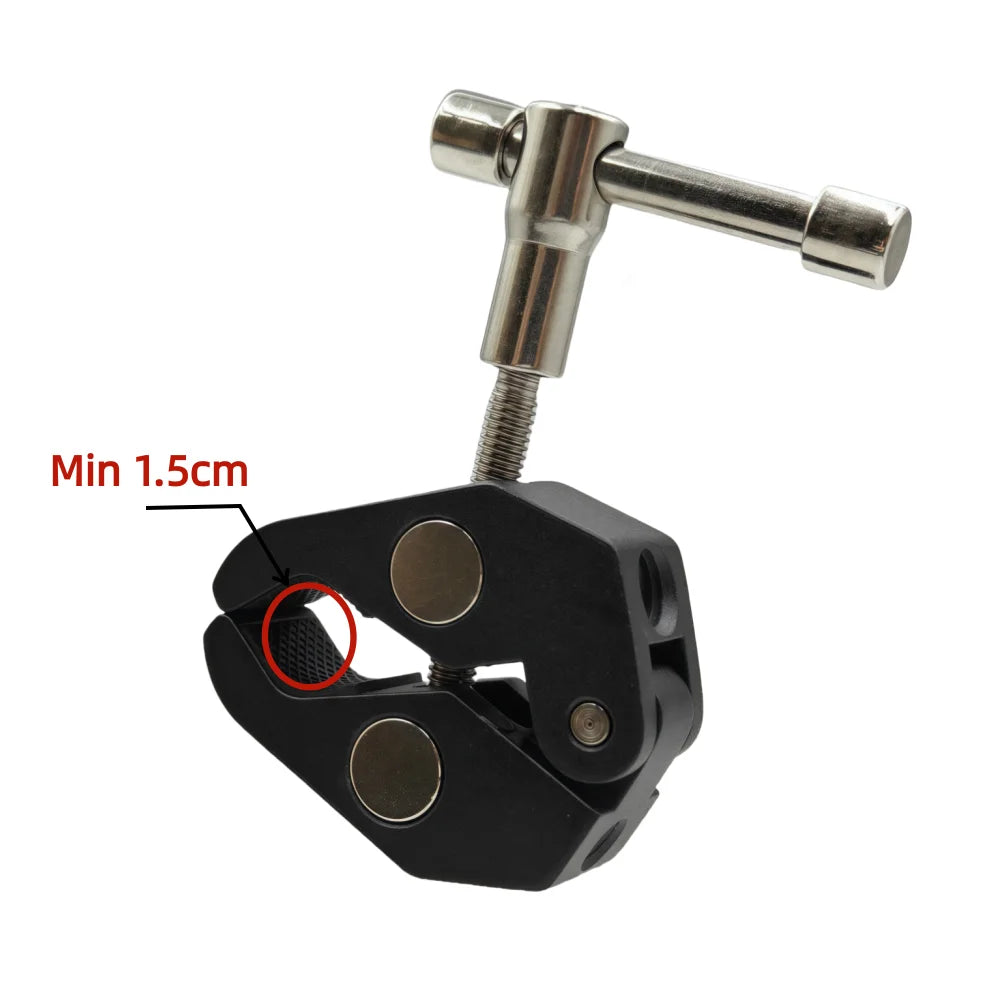 Aluminum Alloy Clamp Metal Mount Clip Arm Multi Functional With 3/8 1/4 Screw Hole For Tripod DSLR Camera Holding Stand Holder Vue