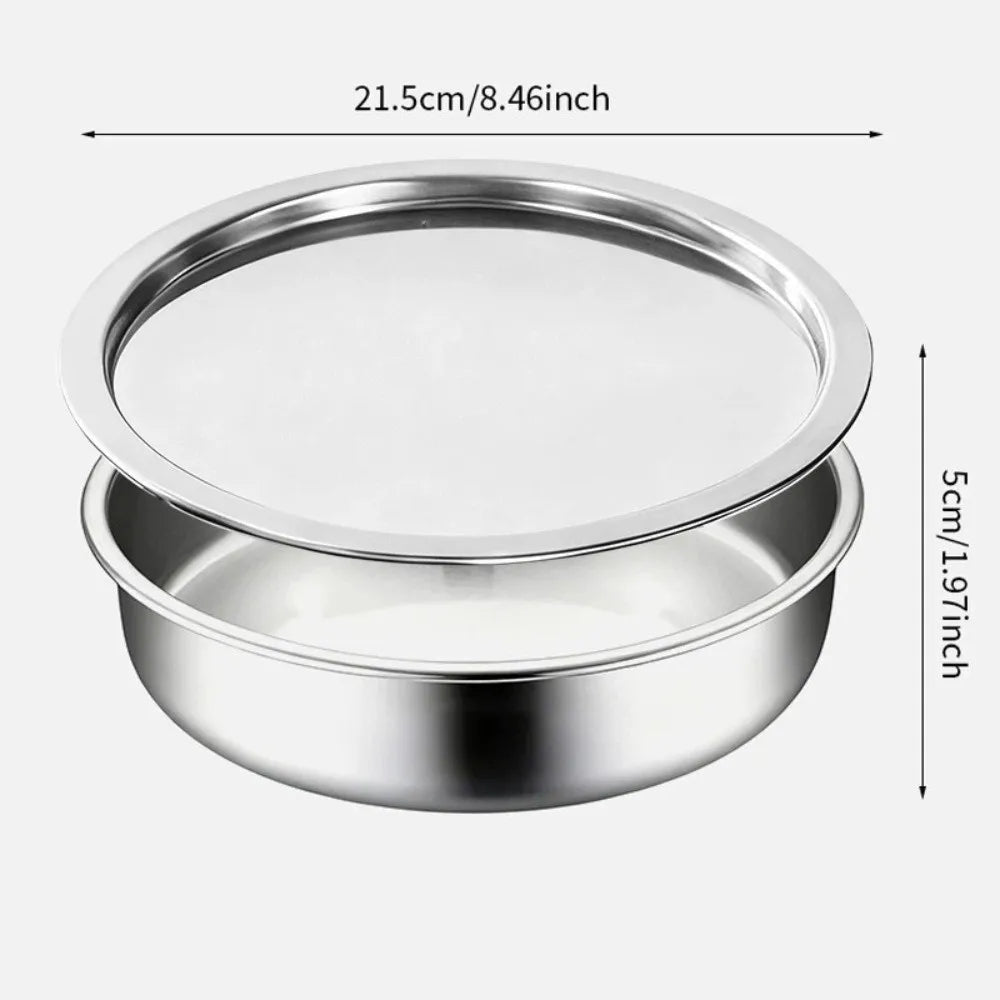 Large Capacity Steamed Egg Bowl Fall-resistant Rust-proof Soup Bowl with Lids Nonstick Food Container Home Kitchen Vue