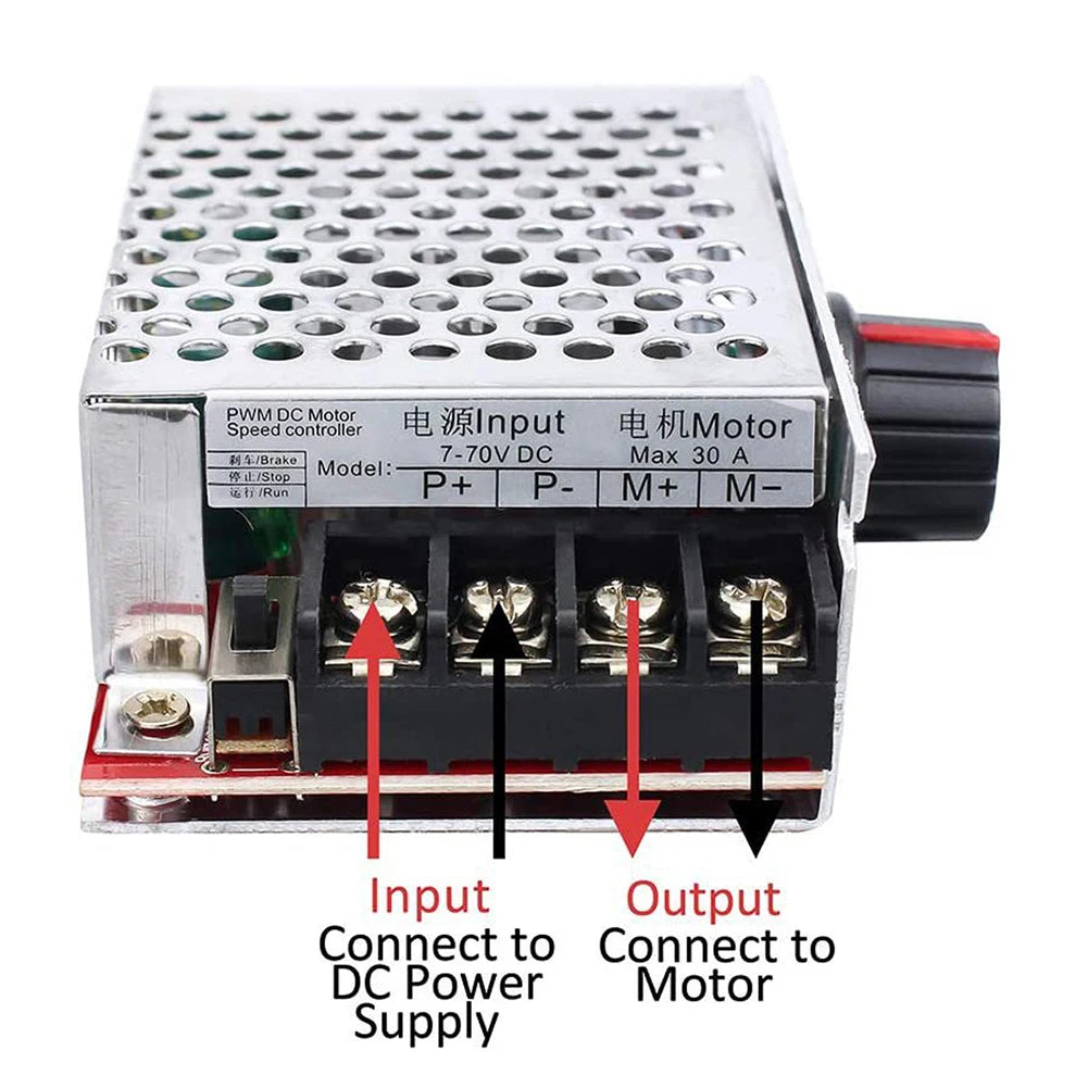 PWM DC Motor Speed Controller 7-70V 30A Variable Regulator Motor Speed Controller Vue