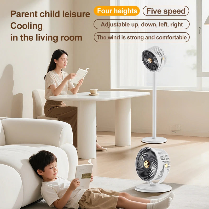 Wireless Fan Height Adjustable Outdoor Travel Camping Long Endurance