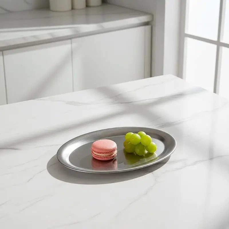 Stainless Steel Oval Fish Plates Household Food Dinner Steamed
