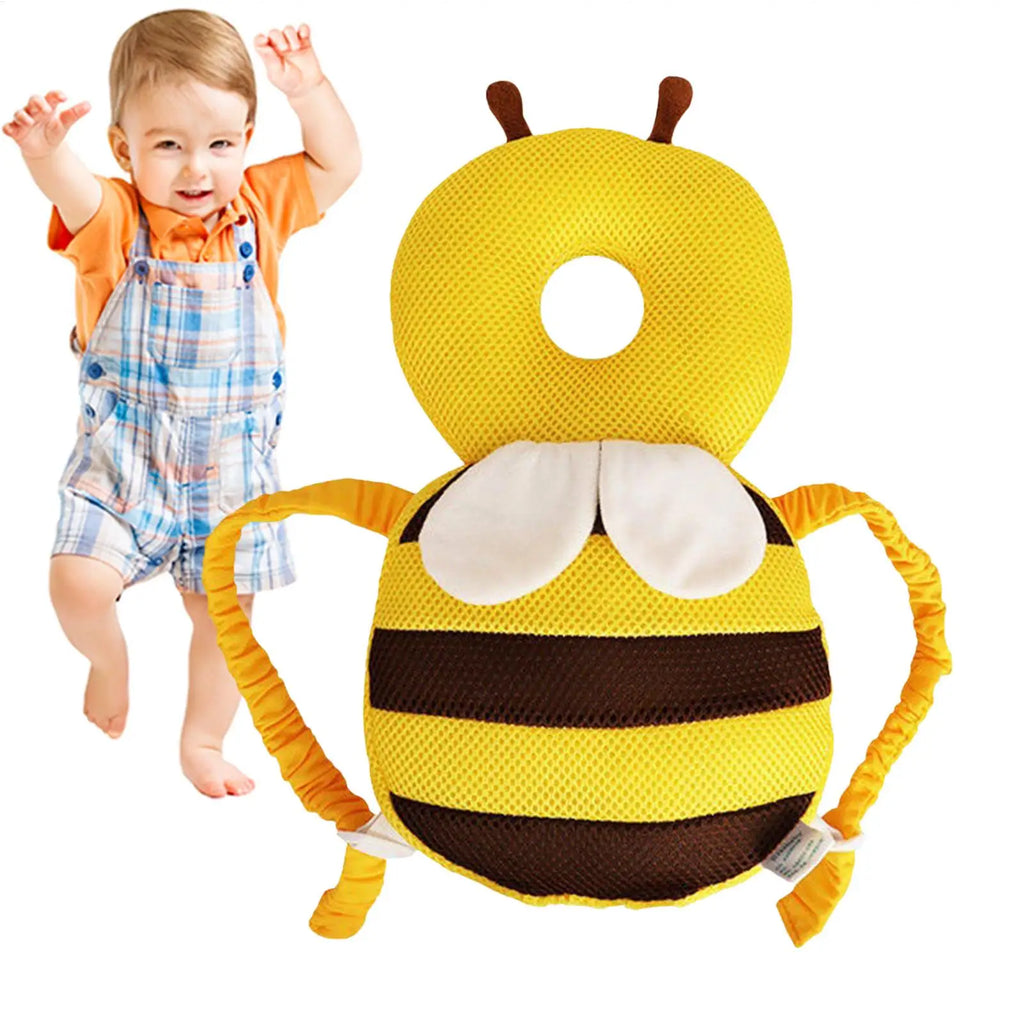 33x20cm Bee Shape Baby Head Protector Backpack Toddler Head Protection Breathable Walking Learning Accessory for Outdoor Use Vue