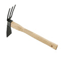 Robust Hardwood Handle Small Hand Hoe High-Strength Metal Head Lightweight Design Manual Garden Tool Compact Design Vue Four teeth