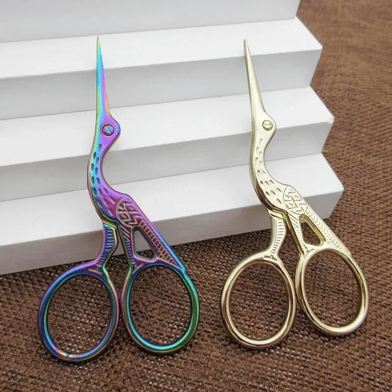 For Hair Scissors Round Head Type BeautyScissors Eyebrows Stainless Steel Nose Stork Nose Hair Beard Ear Hair Eyebrow Scissors Vue