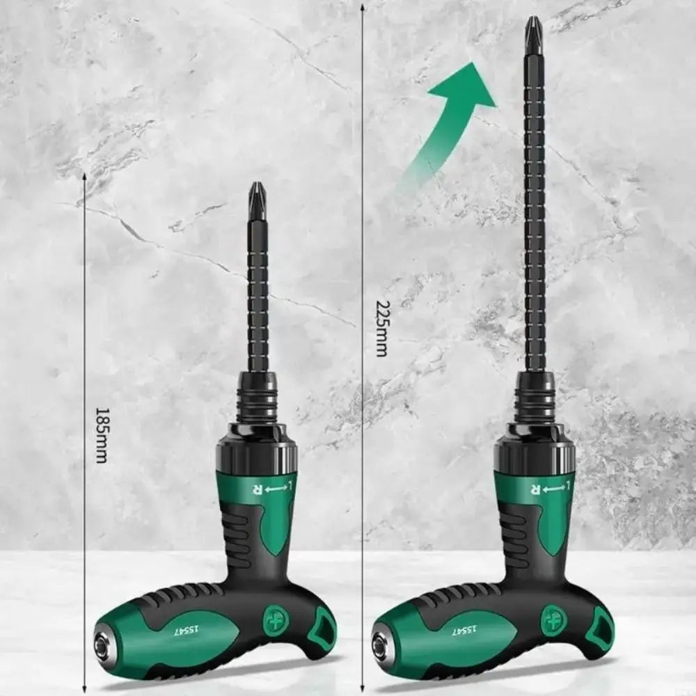 Insulated Handle Ratchet Handle Screwdriver Set Telescopic Adjustable Telescopic Screwdriver Set Slotted T Handle Vue