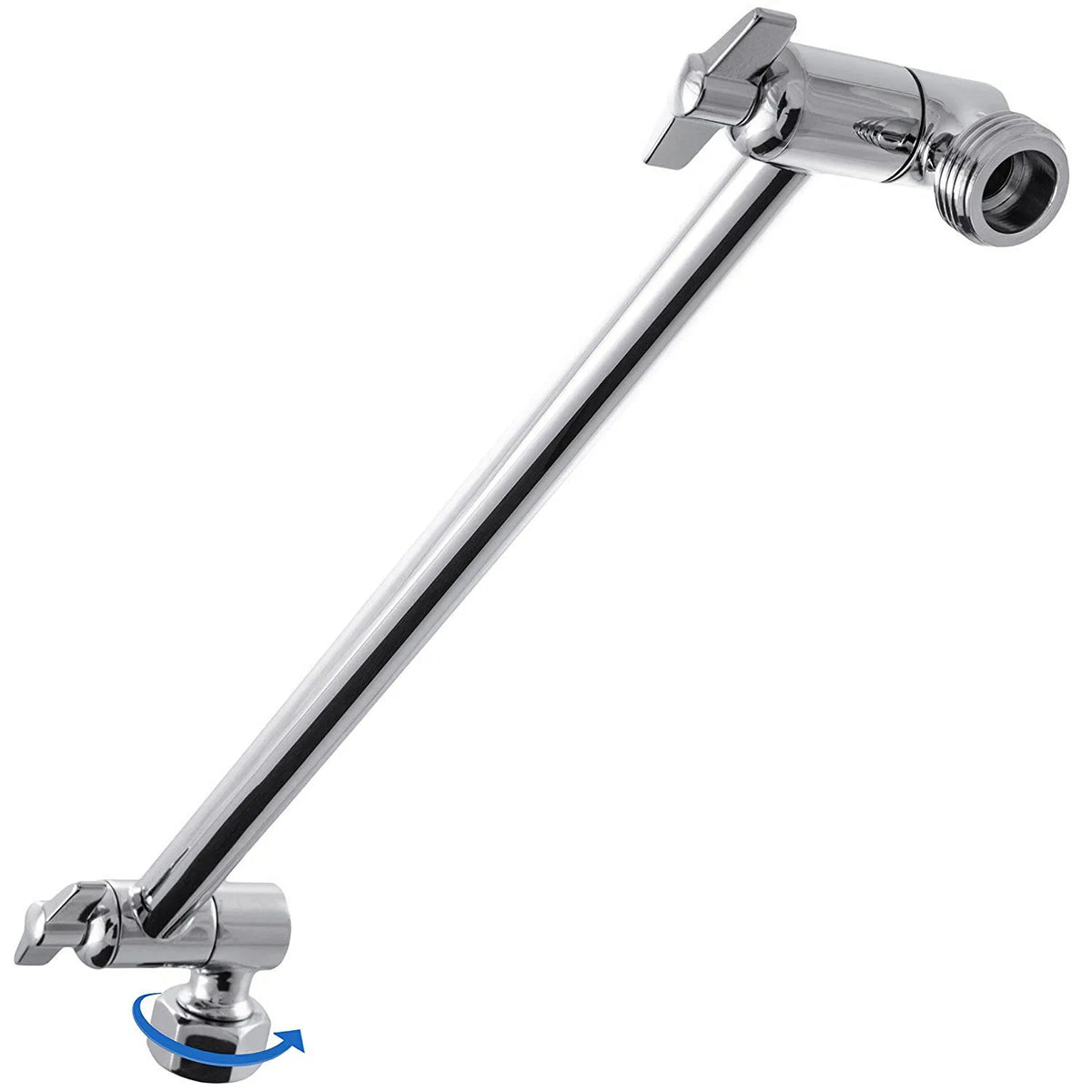 Adjustable Shower Arm Extension By, Brass Shower Head Extension Arm With High Polished Chrome Finish 11+ Inchabkw Vue